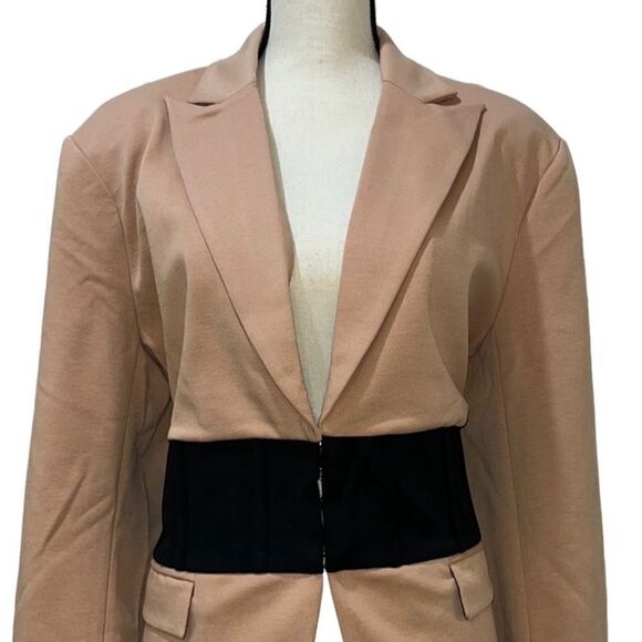 NY&Co Contrast Corset Waist Blazer - Picture 5 of 11